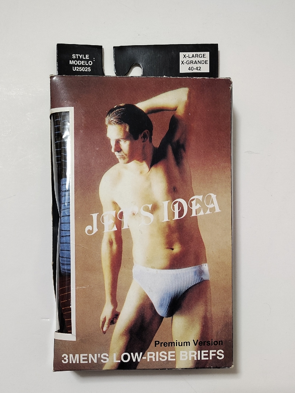 Retro Stripped Men's Low-Rise Briefs - 3 Pack - Size 40-42